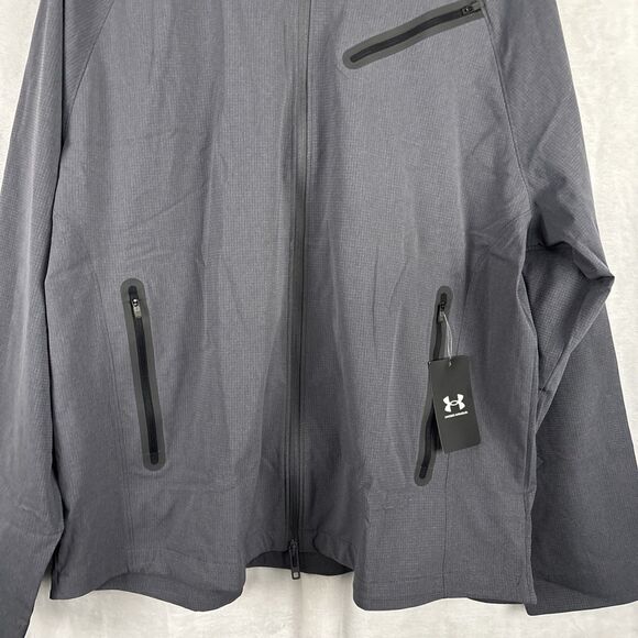 Under Armour Unstoppable Vent Men's Gray Full Zip Jacket Size Large NWT - Picture 2 of 7